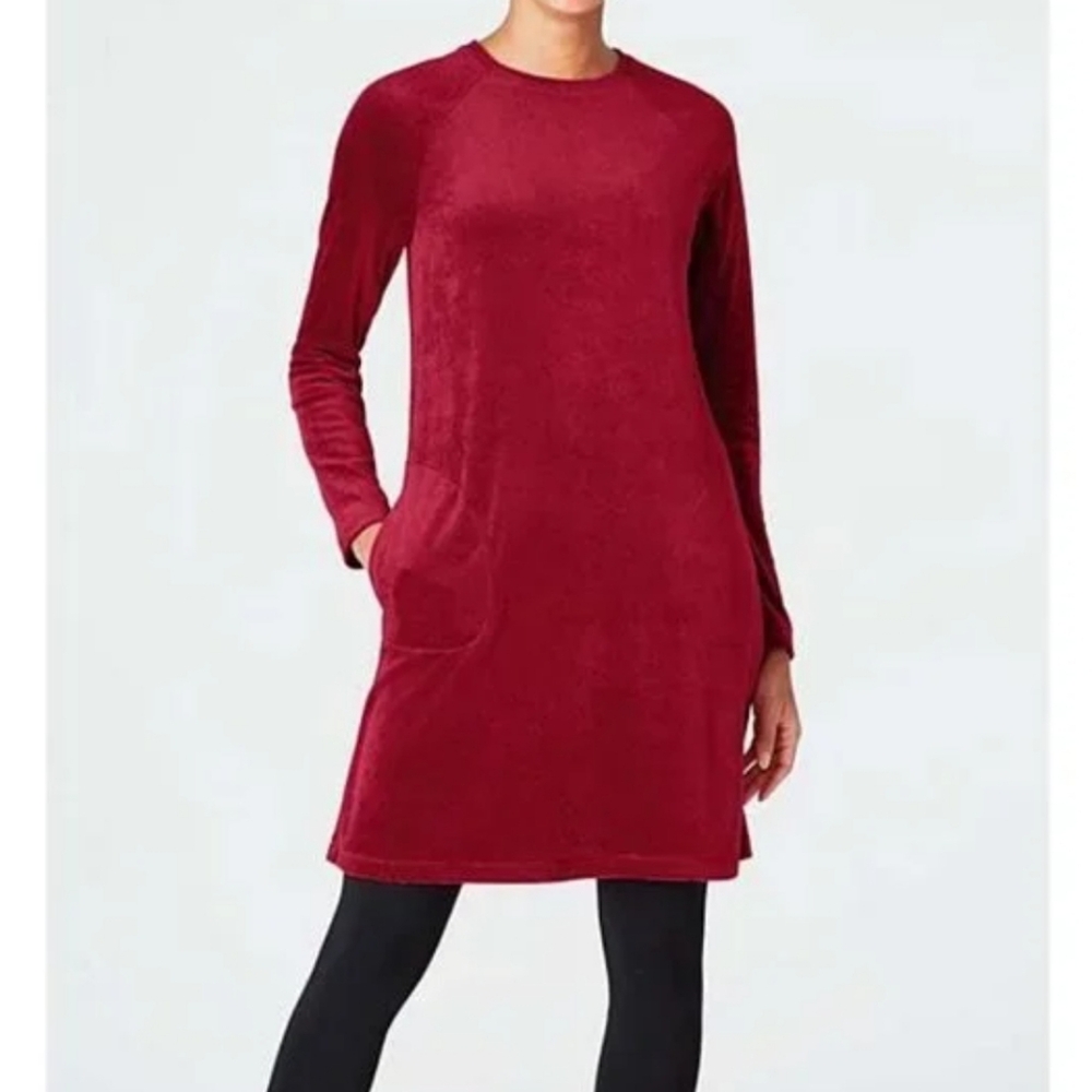 J Jill Dress Tunic Velvety Pockets Small